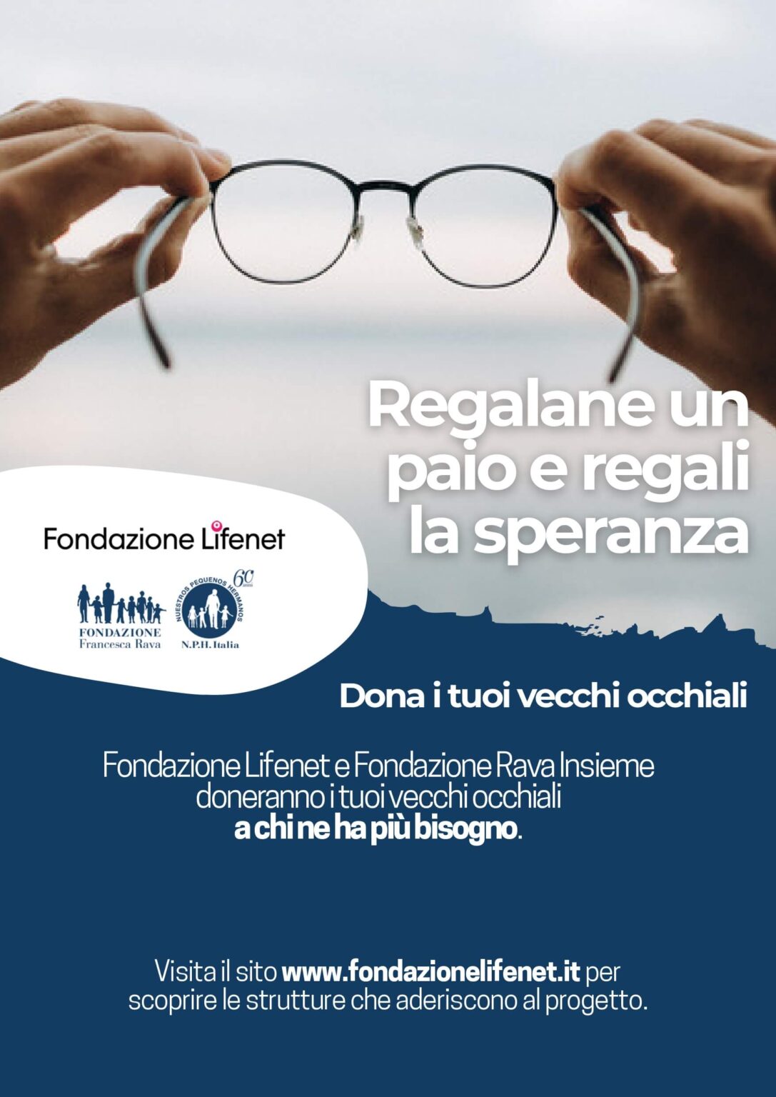 Una raccolta di occhiali per chi ne ha più bisogno, la nuova iniziativa in collaborazione con Fondazione Lifenet ETS