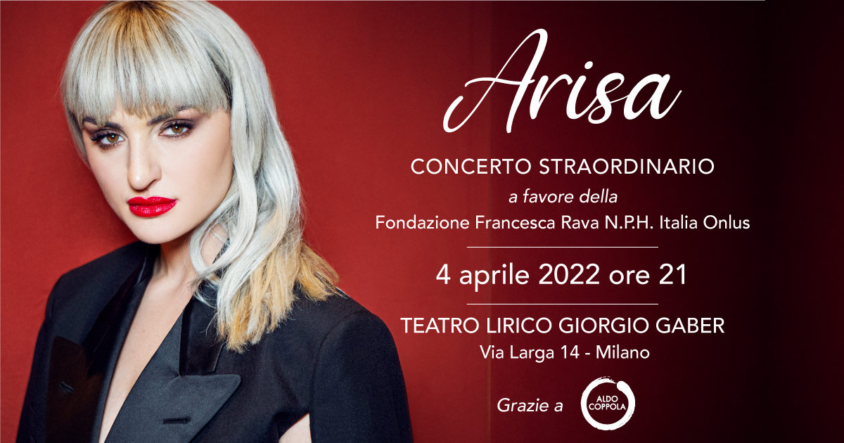 ARISA: Concerto straordinario per la Fondazione Francesca Rava