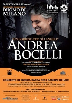 Andrea Bocelli per i bambini orfani del terremoto