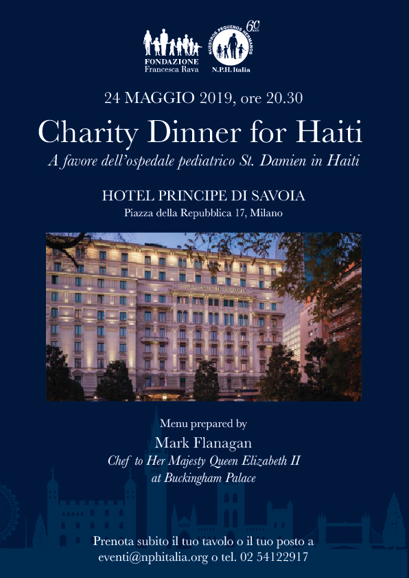 24 maggio, Charity Dinner per Haiti all'Hotel Principe di Savoia a Milano
