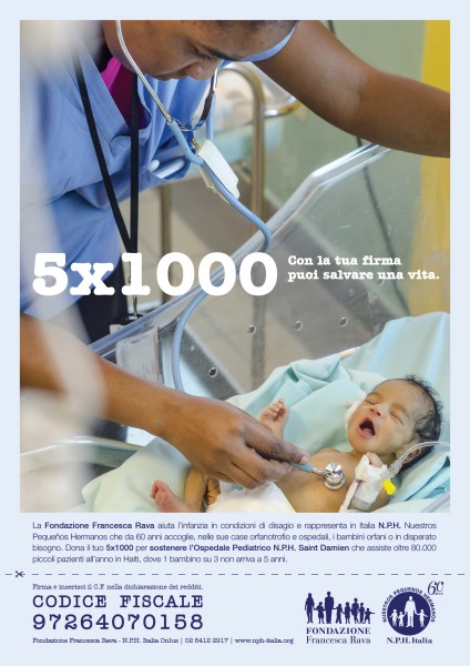 Il tuo 5x1000 per l'Ospedale pediatrico Saint Damien in Haiti: con la tua firma puoi salvare la vita di un bambino
