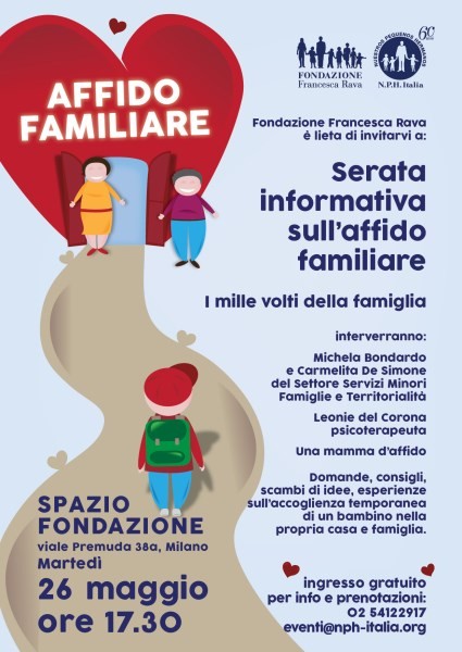 26 maggio, 17.30, Spazio Fondazione, serata informativa sull'affido familiare