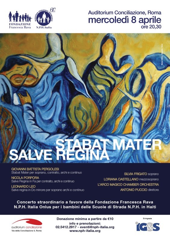 8 Aprile, 20.30, Auditorium Conciliazione a Roma, Stabat Mater, Concerto Straordinario in favore delle Scuole di Strada in Haiti