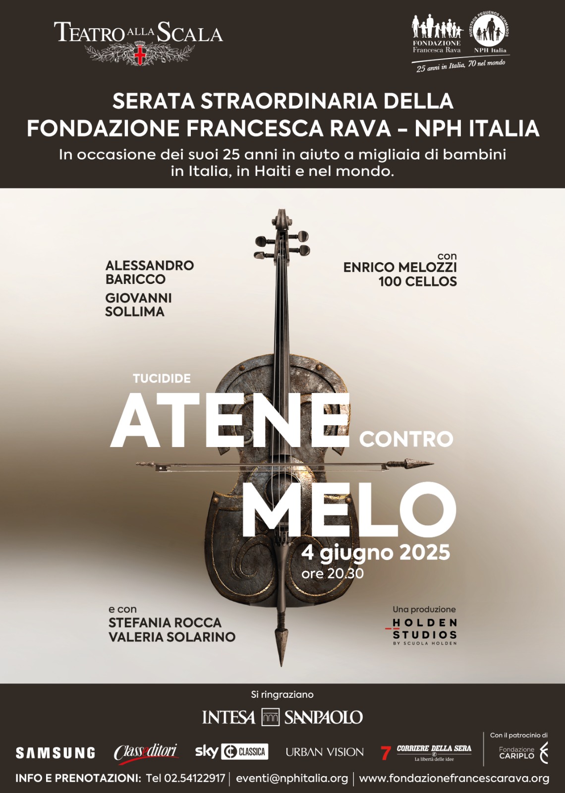 Il 4 giugno al Teatro alla Scala festeggia insieme a noi 25 anni di aiuto concreto